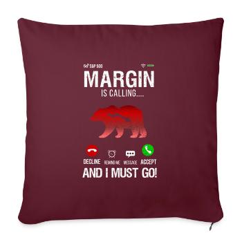 Margin I Calling And I Must Go - Funny Stocks - Sofakissenbezug 45 x 45 cm - Burgunderrot - Vorne