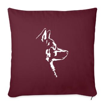Husky chien chien Sibérien Husky Wilsigns - Housse de coussin décorative 45 x 45 cm - bordeaux - Devant