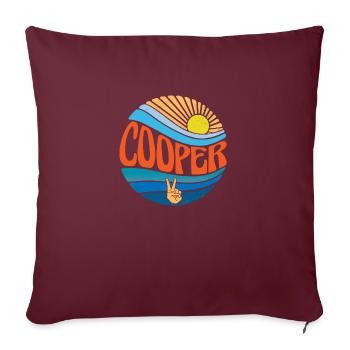 Cooper Shirt Vintage Sunset Cooper Groovy Tie Dye - Housse de coussin décorative 45 x 45 cm - bordeaux - Devant