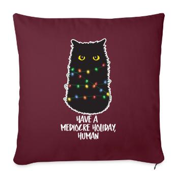 Passez des vacances médiocres chez les humains - Housse de coussin décorative 45 x 45 cm - bordeaux - Devant