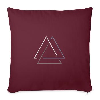 Berge Triangel – im Dreiklang - Sofakissenbezug 45 x 45 cm - Burgunderrot - Vorne