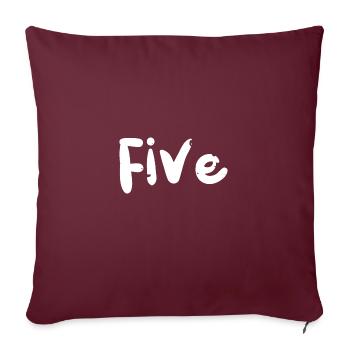Cinq - Anniversaire - Housse de coussin décorative 45 x 45 cm - bordeaux - Devant