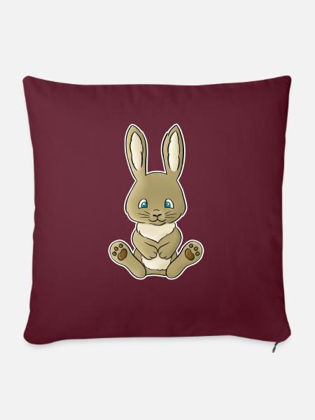 Hans Hase - Sofakissenbezug 45 x 45 cm - Burgunderrot