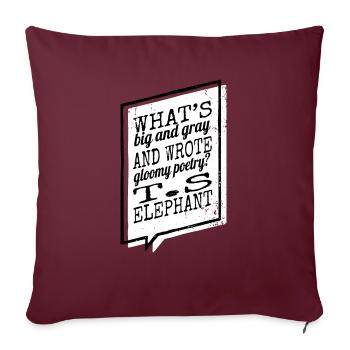 Dictons animal un temps mieux blagues idée présente - Housse de coussin décorative 45 x 45 cm - bordeaux - Devant