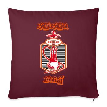 Shisha Hookah Shishabar heizen und rauchen - Sofakissenbezug 45 x 45 cm - Burgunderrot - Vorne