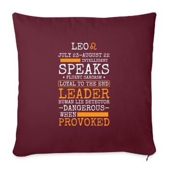 Signe du zodiaque constellation étoiles mois de naissance - Housse de coussin décorative 45 x 45 cm - bordeaux - Devant