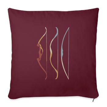 Bogenschießen Retro Style Vintage - Sofakissenbezug 45 x 45 cm - Burgunderrot - Vorne