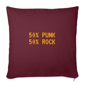 50% Punk 50% Rock - Sofakissenbezug 45 x 45 cm - Burgunderrot - Vorne