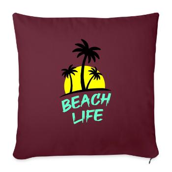 beach life - Sofakissenbezug 45 x 45 cm - Burgunderrot - Vorne