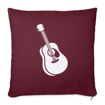 guitare - Housse de coussin décorative 45 x 45 cm - bordeaux - Devant