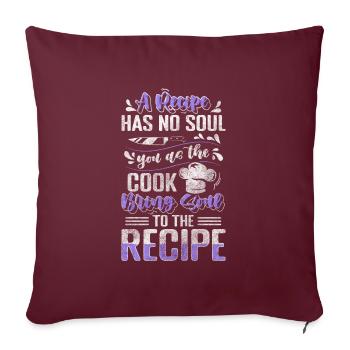 Cuisine Gastronomie Délicieuse Marmite - Housse de coussin décorative 45 x 45 cm - bordeaux - Devant