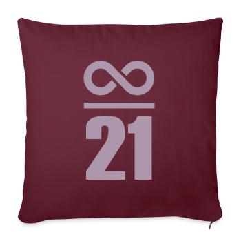 Infini de 21 millions de Bitcoin - Housse de coussin décorative 45 x 45 cm - bordeaux - Devant