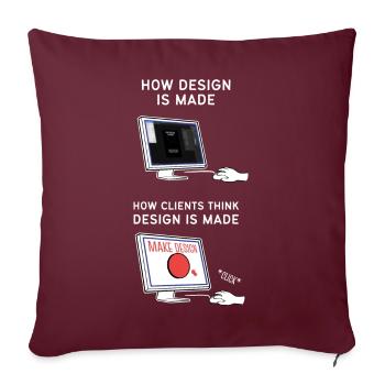 Designer graphiste graphiste designer artiste - Housse de coussin décorative 45 x 45 cm - bordeaux - Devant