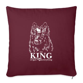 Groenendael Tervueren King of everything Hunde - Sofakissenbezug 45 x 45 cm - Burgunderrot - Vorne