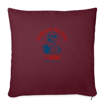 La liberté est mon deuxième mot préféré en Amérique - Housse de coussin décorative 45 x 45 cm - bordeaux - Devant