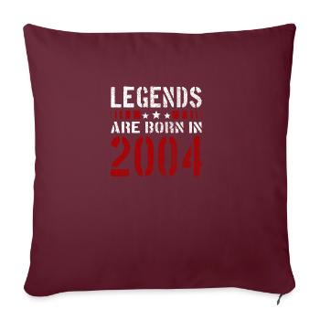 LÉGENDES SONT EN 2004 T-SHIRT NÉ DE NOËL ANNIVERSAIRE - Housse de coussin décorative 45 x 45 cm - bordeaux - Devant