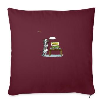 Maskotti Veggie Zebra - Sofakissenbezug 45 x 45 cm - Burgunderrot - Vorne