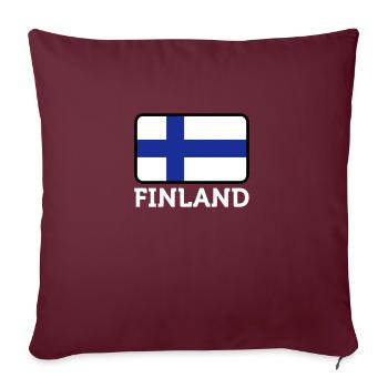Drapeau national de la Finlande - Housse de coussin décorative 45 x 45 cm - bordeaux - Devant
