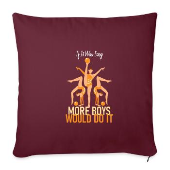 Si c’était facile, plus de garçons le feraient - Housse de coussin décorative 45 x 45 cm - bordeaux - Devant