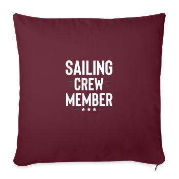 Équipage de voile - Housse de coussin décorative 45 x 45 cm - bordeaux - Devant