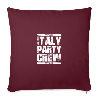Équipe de vacances de fête en Italie - Housse de coussin décorative 45 x 45 cm - bordeaux - Devant