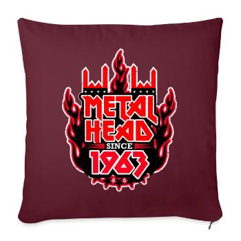 METALHEAD since 1963 - Sofakissenbezug 45 x 45 cm - Burgunderrot - Vorne
