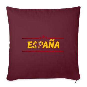 Spanien Flagge Madrid Hola EU - Sofakissenbezug 45 x 45 cm - Burgunderrot - Vorne