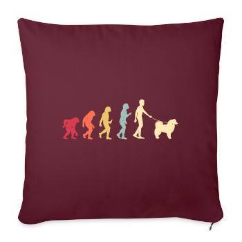 Cadeau de berger australien - Housse de coussin décorative 45 x 45 cm - bordeaux - Devant