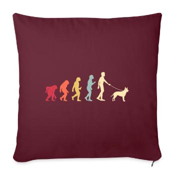 Kelpie australien - Housse de coussin décorative 45 x 45 cm - bordeaux - Devant