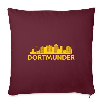 Dortmunder! Dortmund, meine Stadt! - Sofakissenbezug 45 x 45 cm - Burgunderrot - Vorne