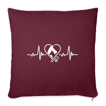 Vétérinaire Animaux Vétérinaire - Housse de coussin décorative 45 x 45 cm - bordeaux - Devant