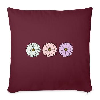 Blume pastell Blume Blumen pastell Blumen flieder - Sofakissenbezug 45 x 45 cm - Burgunderrot - Vorne