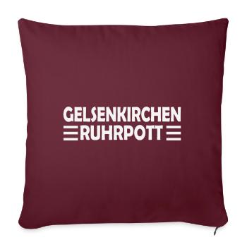 Gelsenkirchen - Sofakissenbezug 45 x 45 cm - Burgunderrot - Vorne
