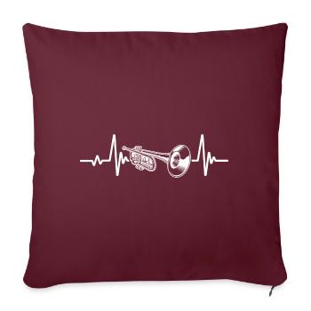 Battement de Cœur de La Trompette - Housse de coussin décorative 45 x 45 cm - bordeaux - Devant