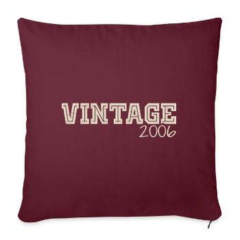 Vintage 2006 Original 2006 Rétro 2006 Cadeau 2006 - Housse de coussin décorative 45 x 45 cm - bordeaux - Devant