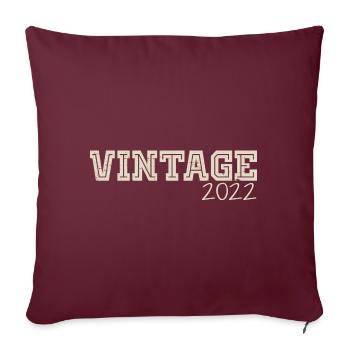 Vintage 2022 Original 2022 Rétro 2022 Cadeau 2022 - Housse de coussin décorative 45 x 45 cm - bordeaux - Devant