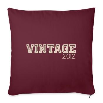 Vintage 2012 Original 2012 Rétro 2012 Cadeau 2012 - Housse de coussin décorative 45 x 45 cm - bordeaux - Devant