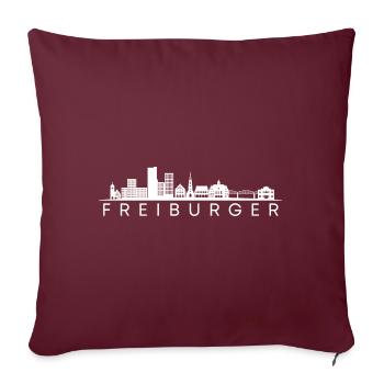 Freiburger! Freiburg, meine Stadt! - Sofakissenbezug 45 x 45 cm - Burgunderrot - Vorne
