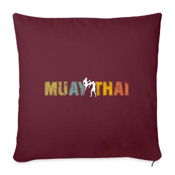 Muay Thaï - Housse de coussin décorative 45 x 45 cm - bordeaux - Devant