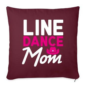 Line Dance Line Dance Maman Maman cadeau - Housse de coussin décorative 45 x 45 cm - bordeaux - Devant