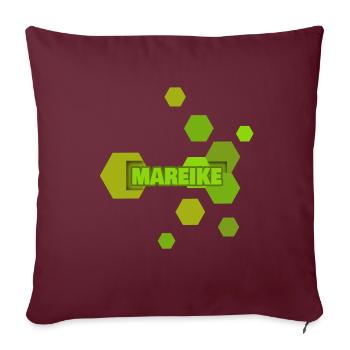 Camouflage Mareike - Sofakissenbezug 45 x 45 cm - Burgunderrot - Vorne