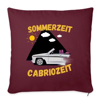 Cabrio Fahrer Shirt Geschenke Cabriolet Spruch - Sofakissenbezug 45 x 45 cm - Burgunderrot - Vorne