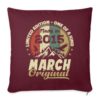 Cadeau D'anniversaire Mars 2015 Édition Limitée - Housse de coussin décorative 45 x 45 cm - bordeaux - Devant