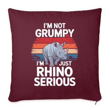 Rhinocéros Rhinocéros - Housse de coussin décorative 45 x 45 cm - bordeaux - Devant