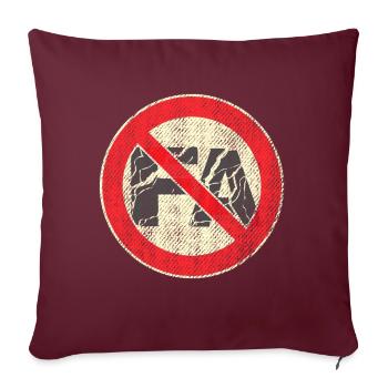 Gegen Faschismus FA - Sofakissenbezug 45 x 45 cm - Burgunderrot - Vorne