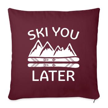 Ski You Later - Sofakissenbezug 45 x 45 cm - Burgunderrot - Vorne