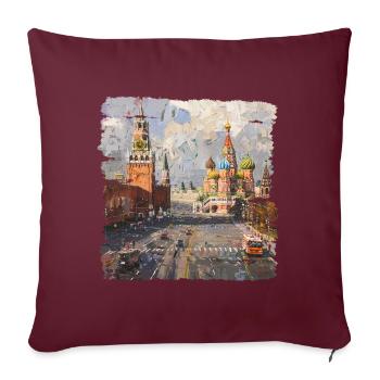 Der Roter Platz in Moskau - Sofakissenbezug 45 x 45 cm - Burgunderrot - Vorne