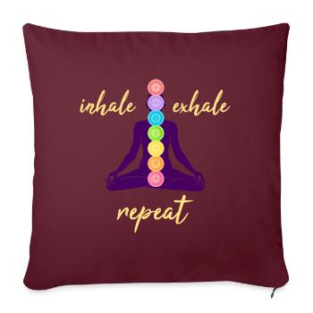 Meditation Chakra Yoga Namaste Om Yoga Sprüche - Sofakissenbezug 45 x 45 cm - Burgunderrot - Vorne