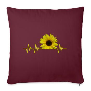 sunflowerbeat - magical sunflower - Sofa pillowcase 17,3'' x 17,3'' (45 x 45 cm) - burgundy - Front