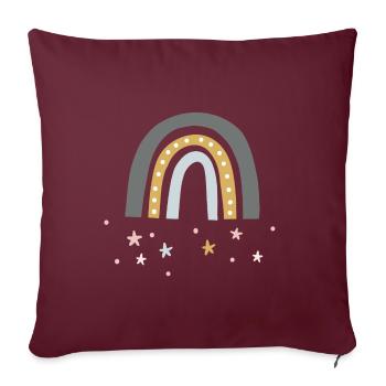 Conception de garçon arc-en-ciel - Housse de coussin décorative 45 x 45 cm - bordeaux - Devant